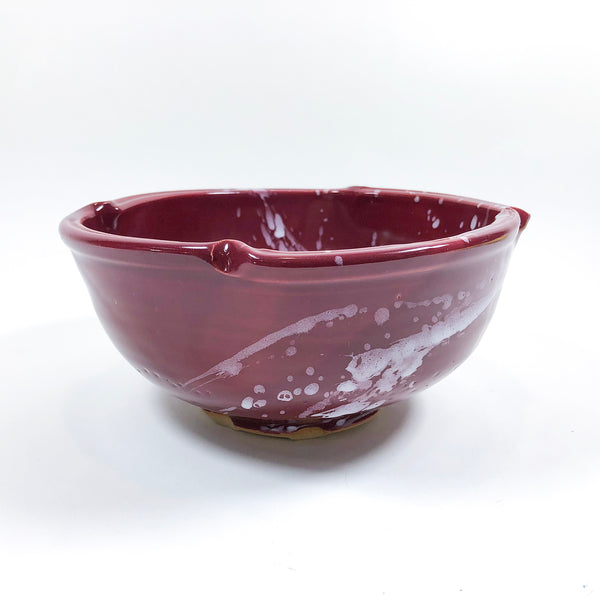 Bowl Red/White Pinched