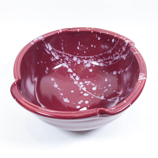 Bowl Red/White Pinched