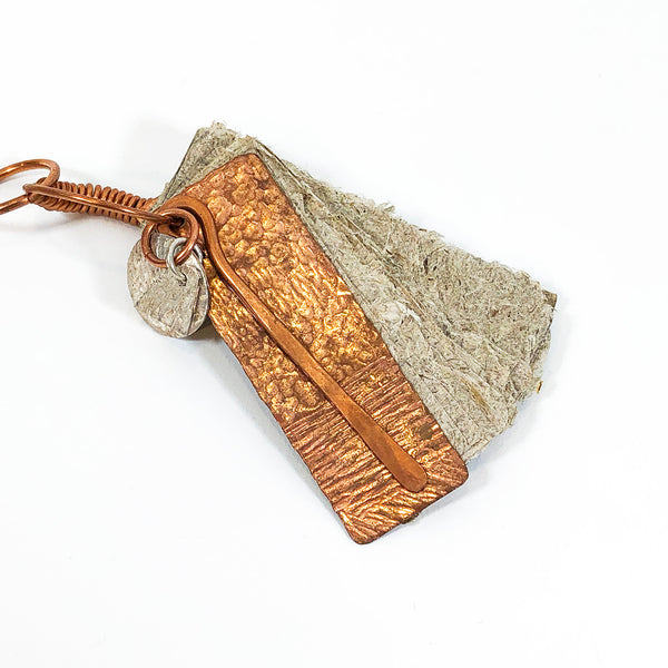 Copper Booklet Pendant Necklace