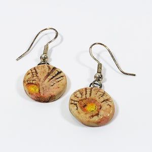 Earrings Round Clay SS Yellow